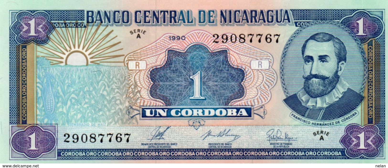 NICARAGUA 1 CORDOBA 1990 P-173 UNC - Nicaragua