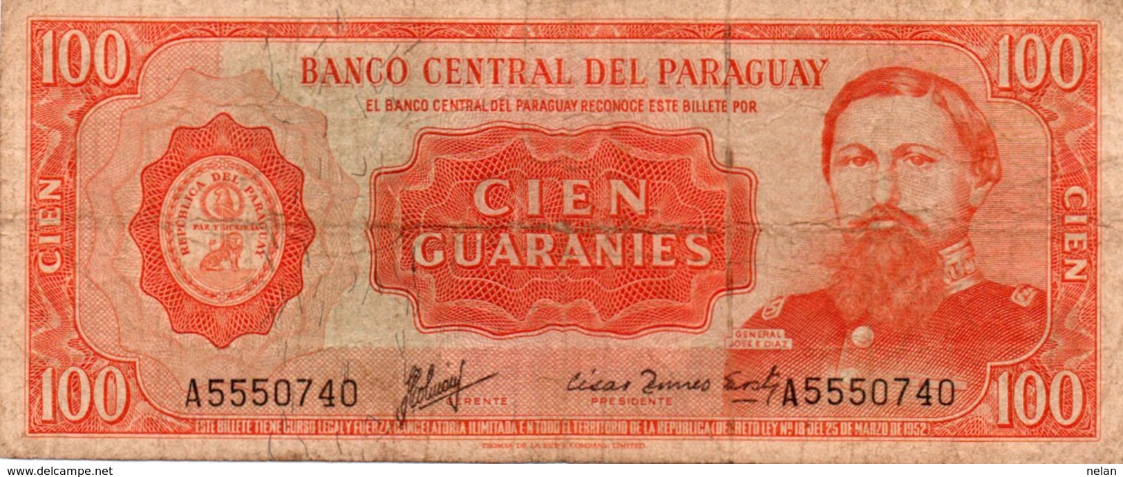 PARAGUAY 100 GUARANIES 1963 P-196 - Paraguay