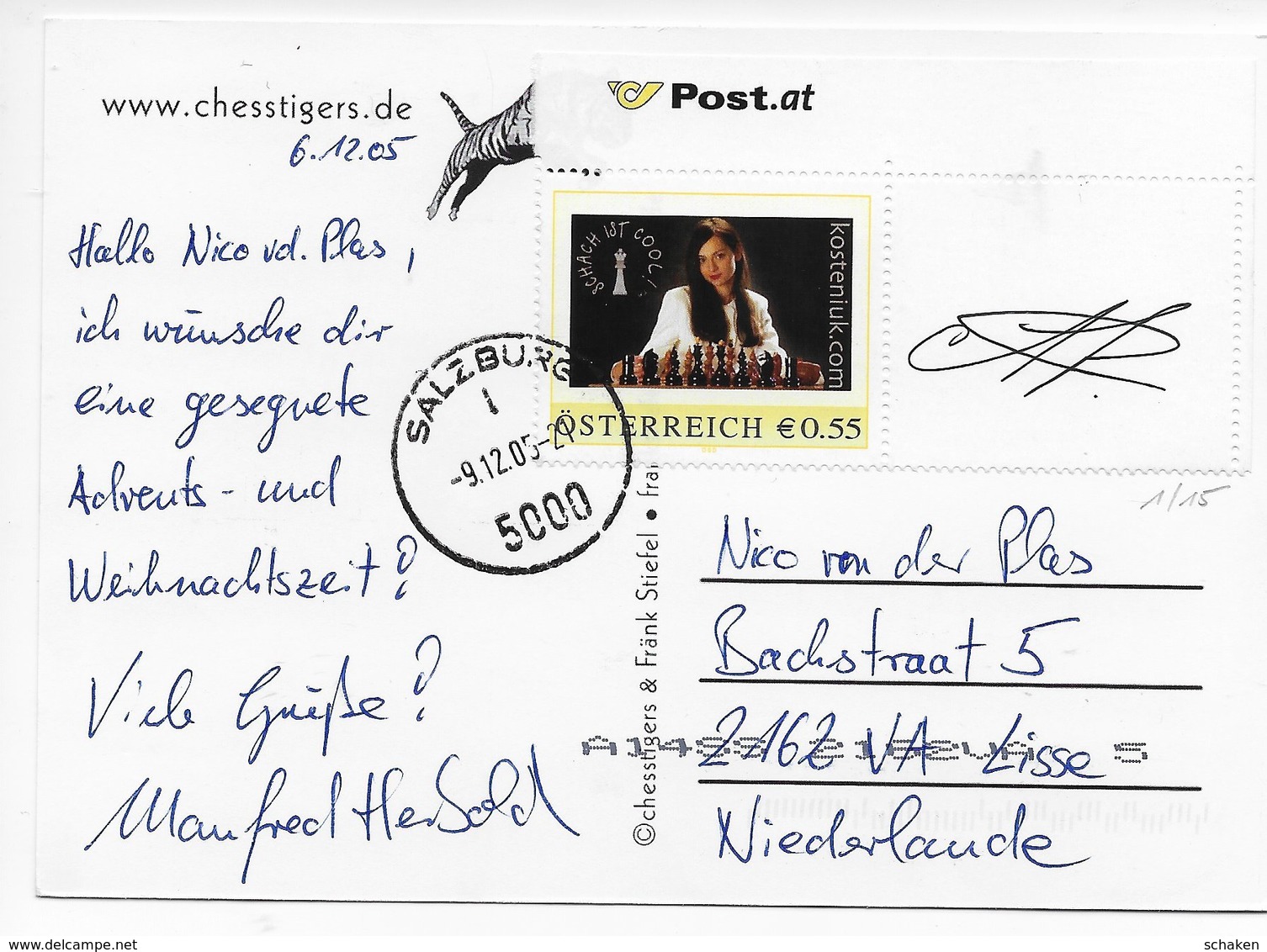 Osterreich Austria ; chess schach ajedrez; ;Spezial Sammlung;  personalisierte Marken , pers. stamps/shts/cvrs + Katalog