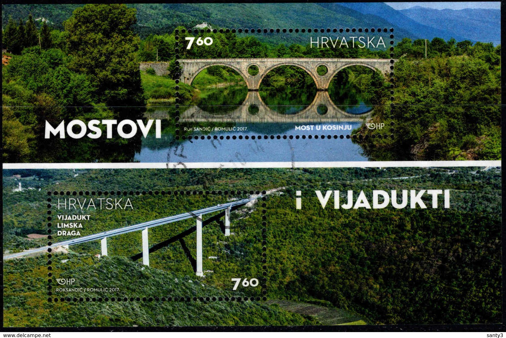 Kroatie, Yv Blok 67 Jaar 2017,   Gestempeld, Zie Scan - Croacia