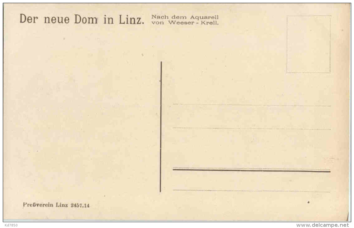 Linz - Der Neue Dom - Künstlerkarte Weeser Krell - Linz