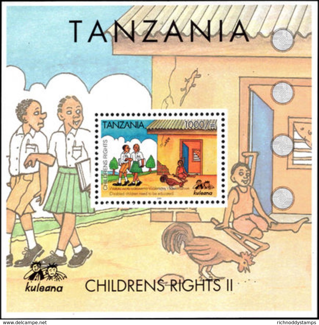 Tanzania 2004 Childrens Rights Souvenir Sheet Unmounted Mint. - Tanzania (1964-...)