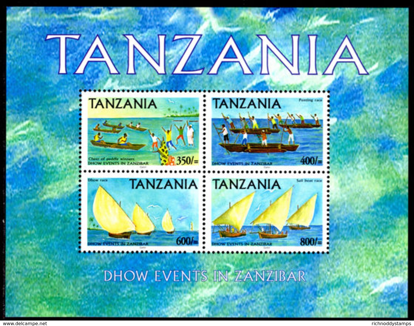 Tanzania 2004 Dhow Events In Zanzibar Sheetlet Unmounted Mint. - Tanzania (1964-...)