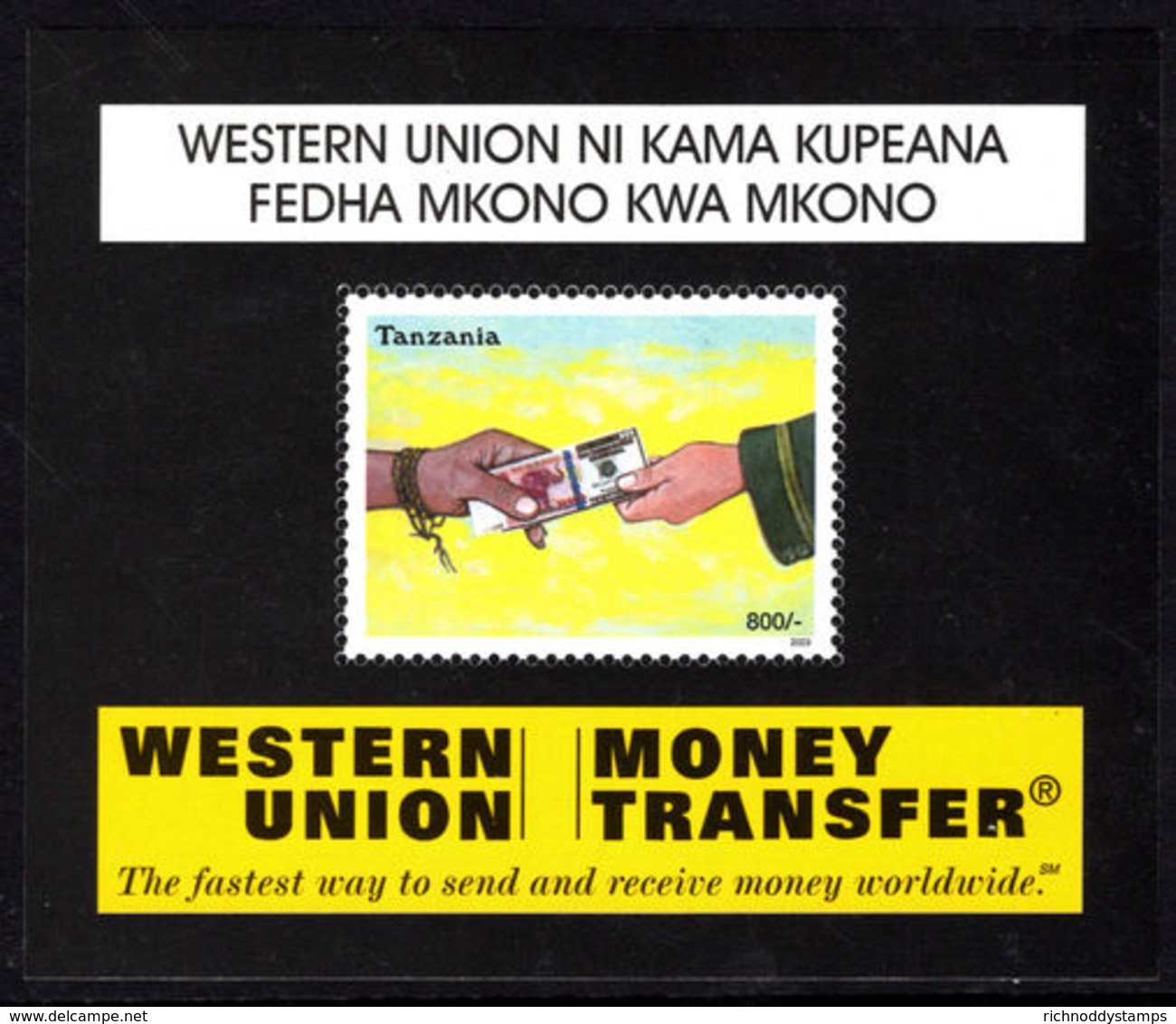 Tanzania 2004 Western Union Souvenir Sheet Unmounted Mint. - Tanzania (1964-...)