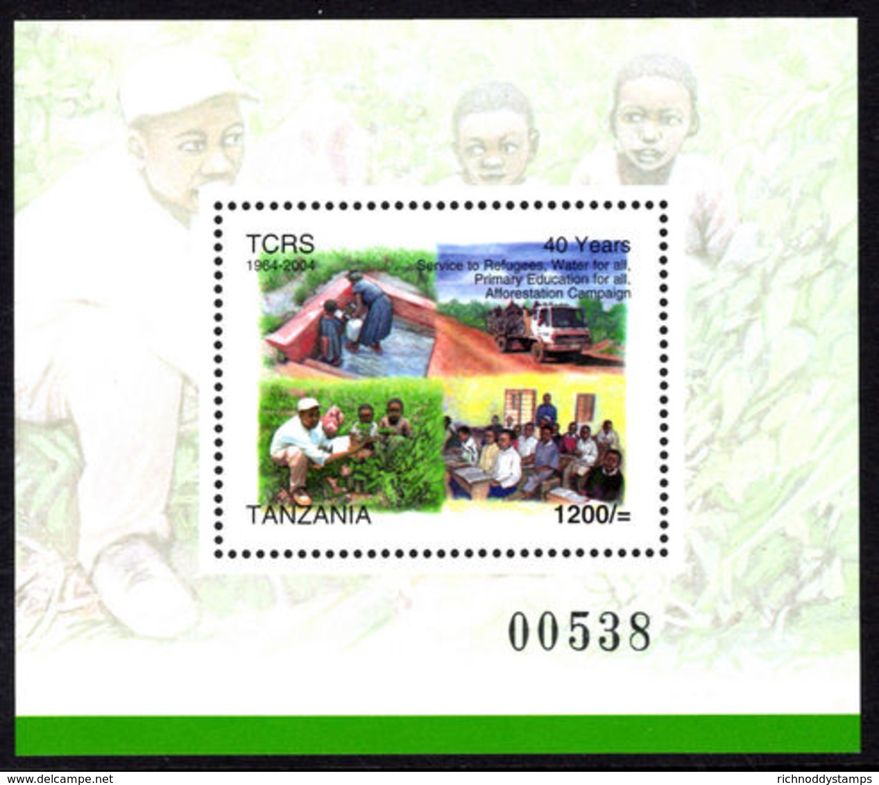 Tanzania 2004 Christian Refuge Souvenir Sheet Unmounted Mint. - Tanzania (1964-...)