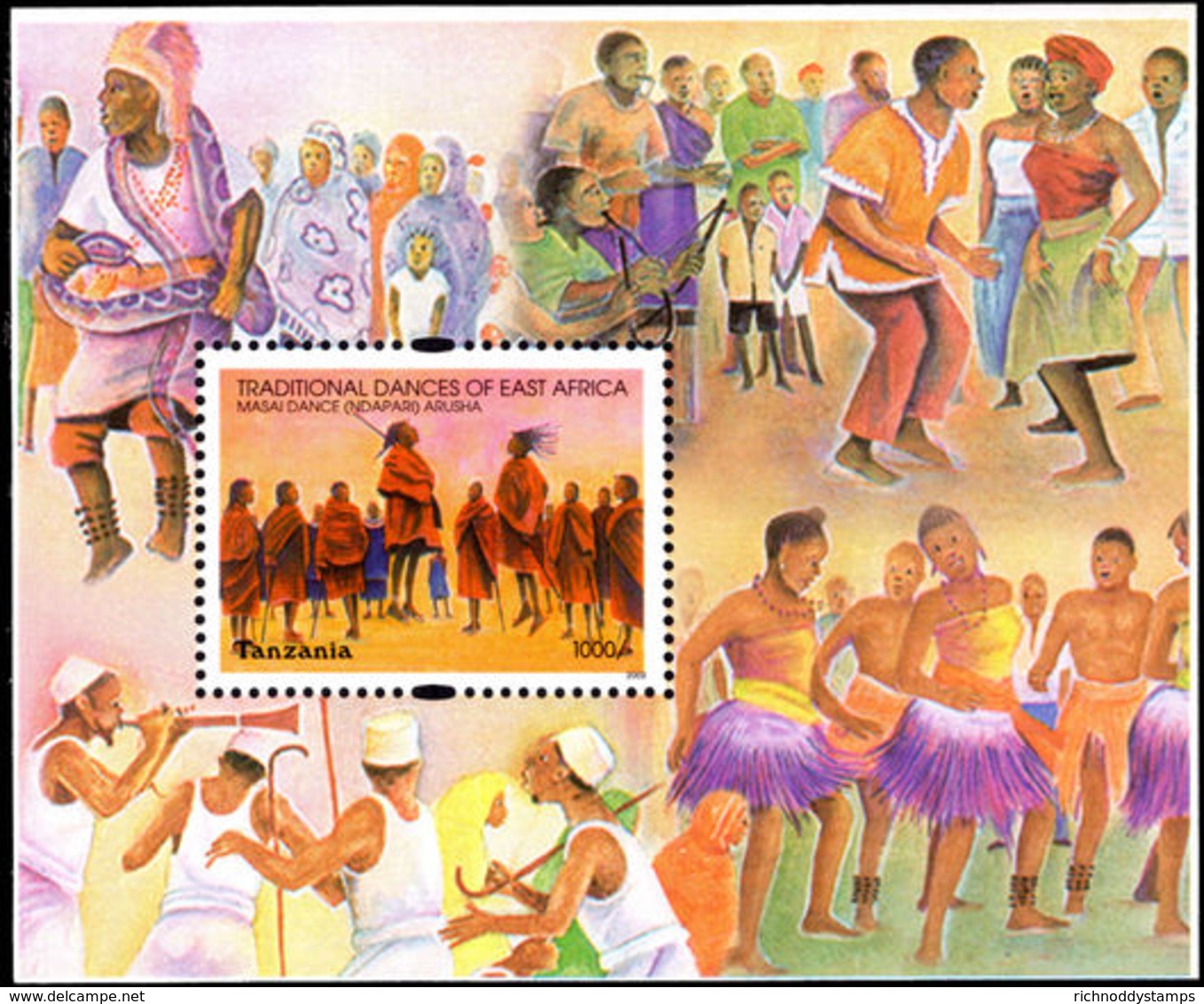 Tanzania 2003 Traditional Dances Souvenir Sheet Unmounted Mint. - Tanzania (1964-...)
