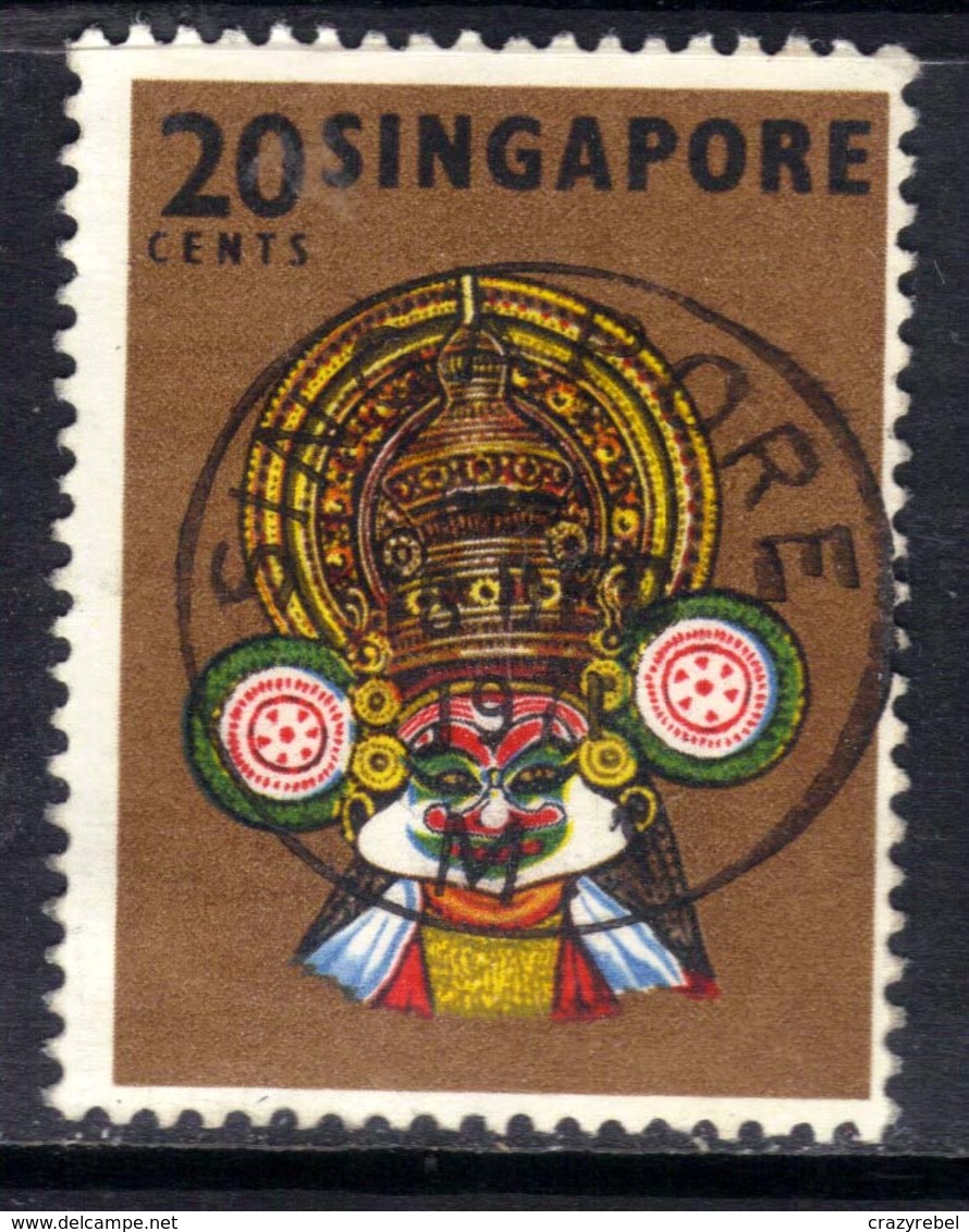 Singapore 1968 - 73 QE2 20ct Kathak Kali SG 107 ( D159 ) - Singapore (1959-...)