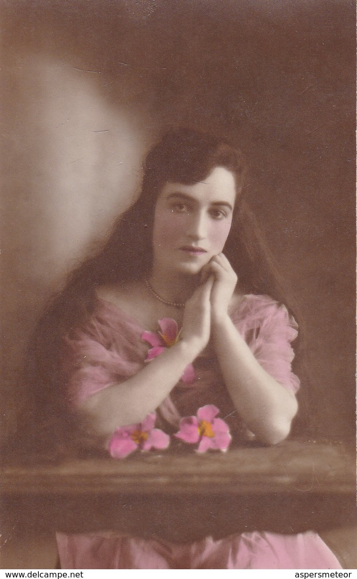 FEMME MUJER WOMAN FLORES FLEURES FLOWERS COLORISE CIRCA 1910s- BLEUP - Vrouwen