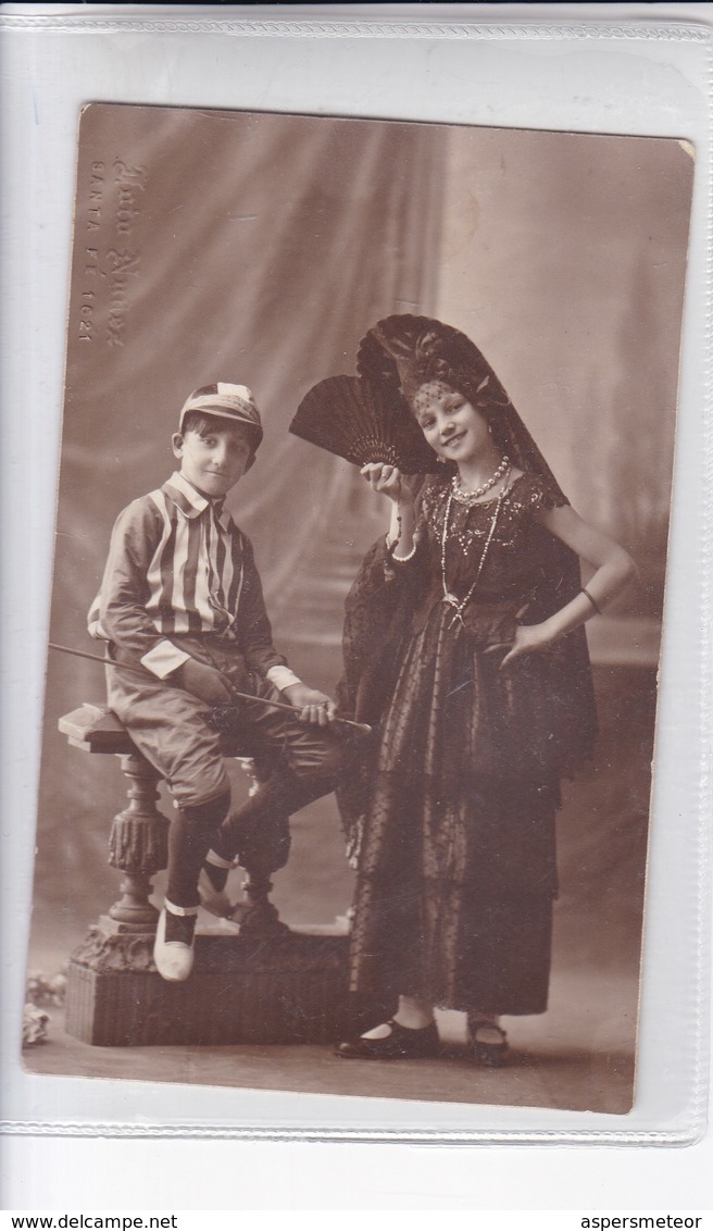 FEMME ET GARZON MUJER Y NIÑO WOMAN & KID DISFRAZ COSTUME CIRCA 1930s- BLEUP - Vrouwen