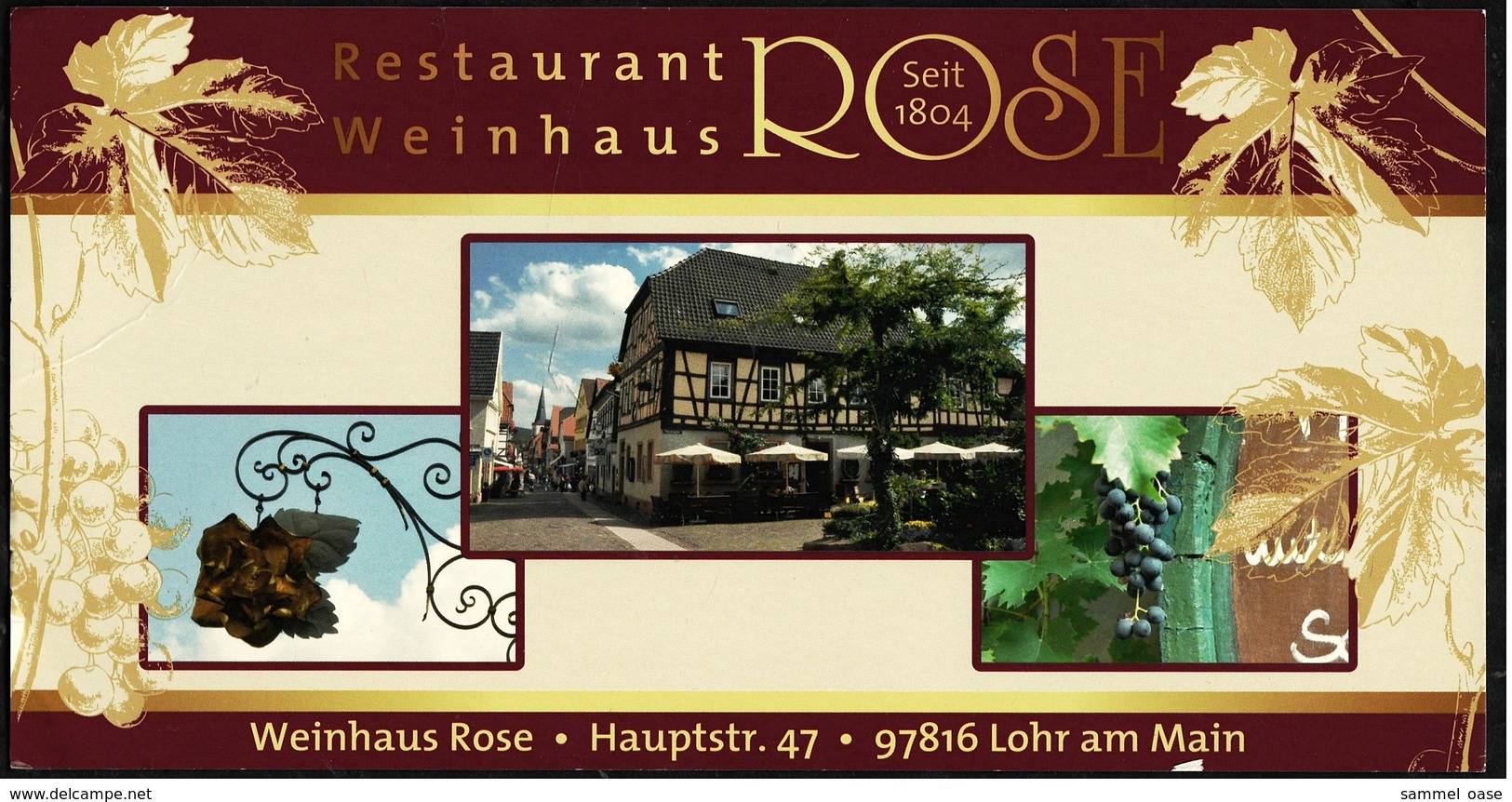 Große AK - Restaurant / Weinhaus Rose - Lohr Am Main  -  Ca. 1995 - Lohr