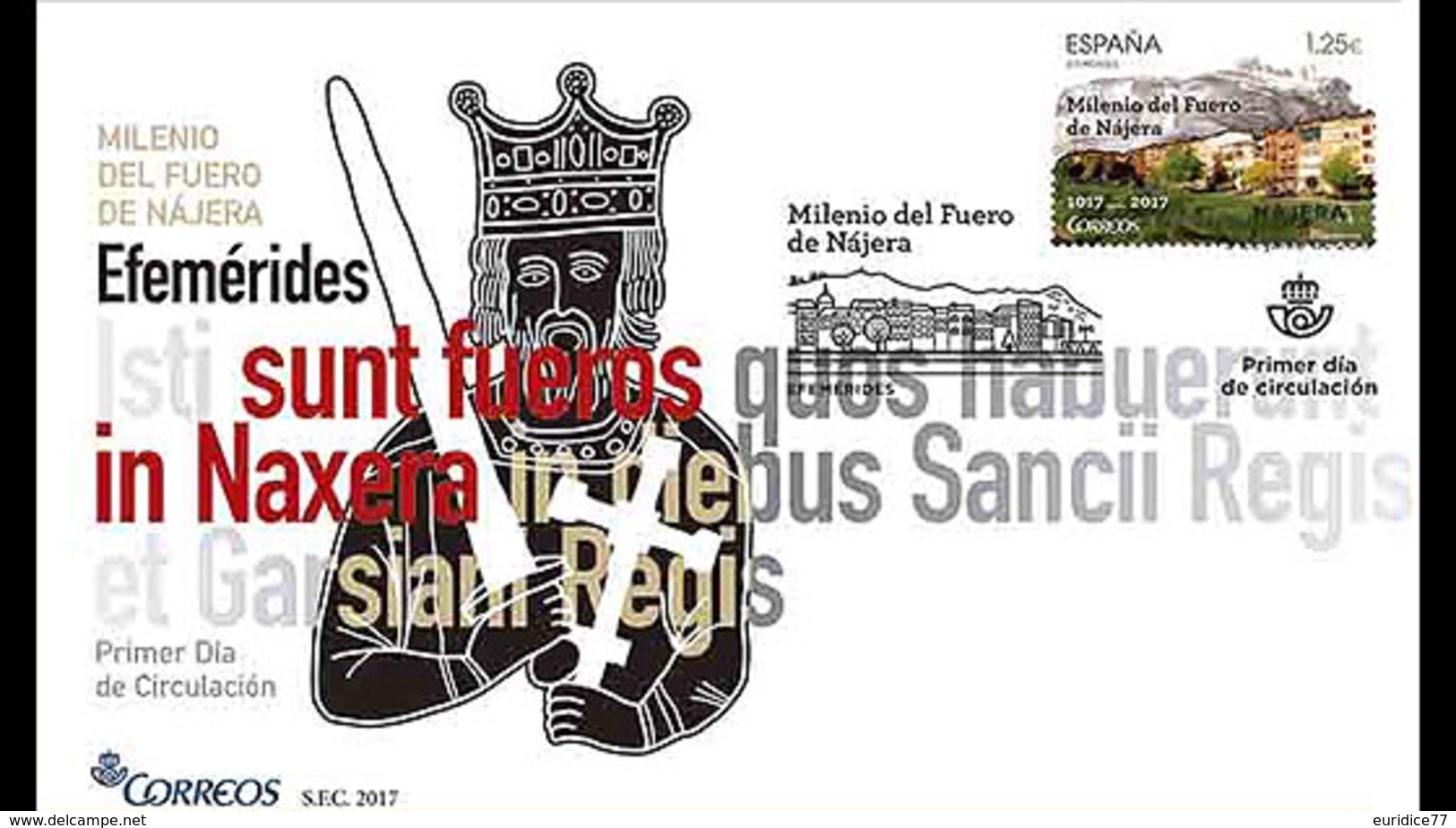 Spain 2017 - Millennium Of The Fuero De Nájera FDC - Neufs