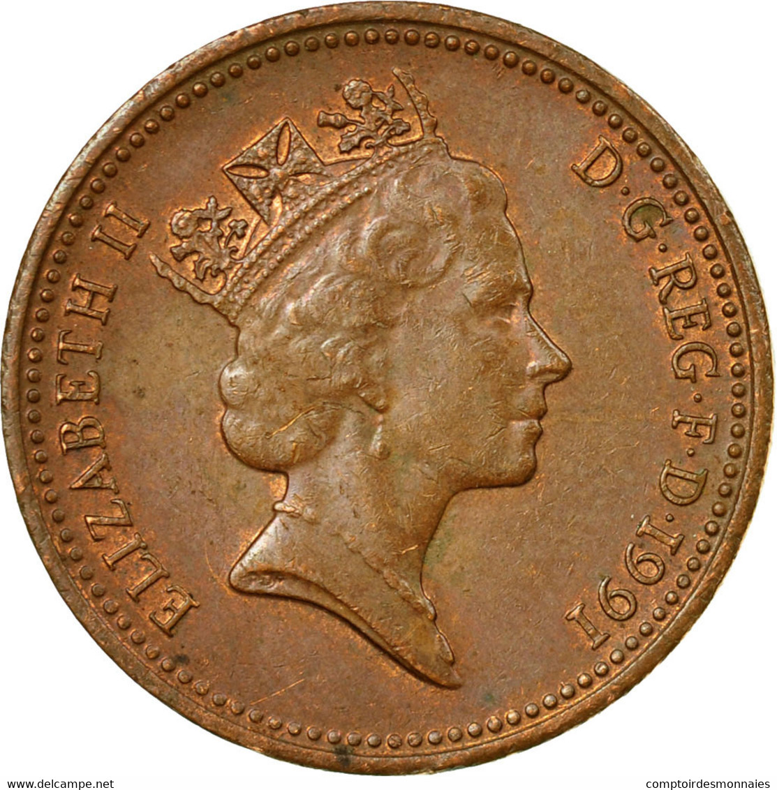 Monnaie, Grande-Bretagne, Elizabeth II, Penny, 1991, TTB, Bronze, KM:935 - 1 Penny & 1 New Penny