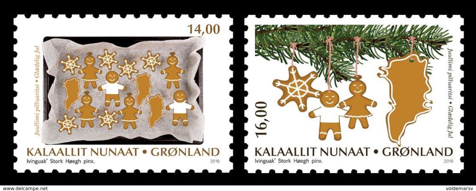 Greenland 2018 Mih. 809/10 Christmas (self-adhesive) MNH ** - Neufs