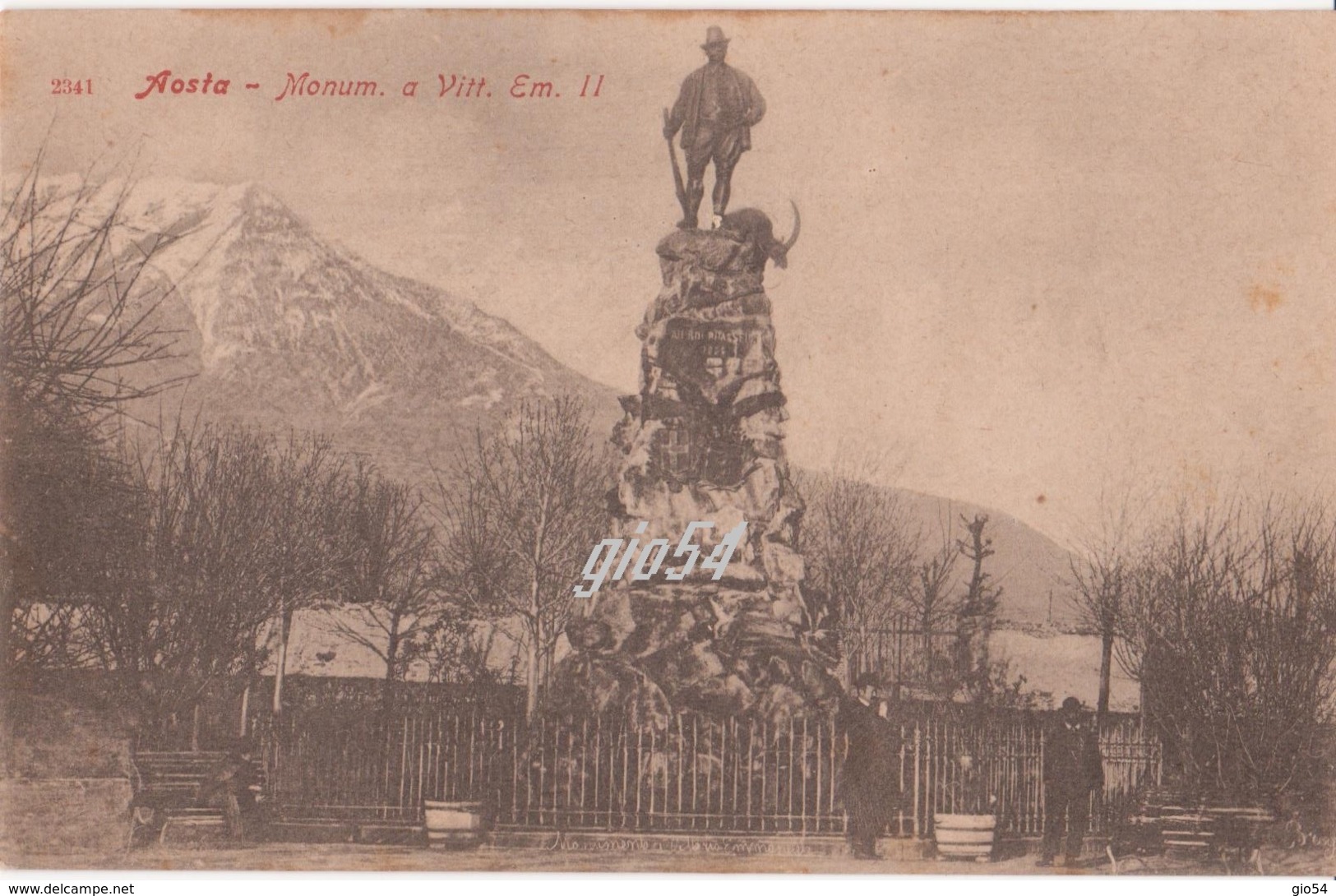 Aosta Monumento Vittorio Emanuele II Re Cacciatore Animata - Autres & Non Classés