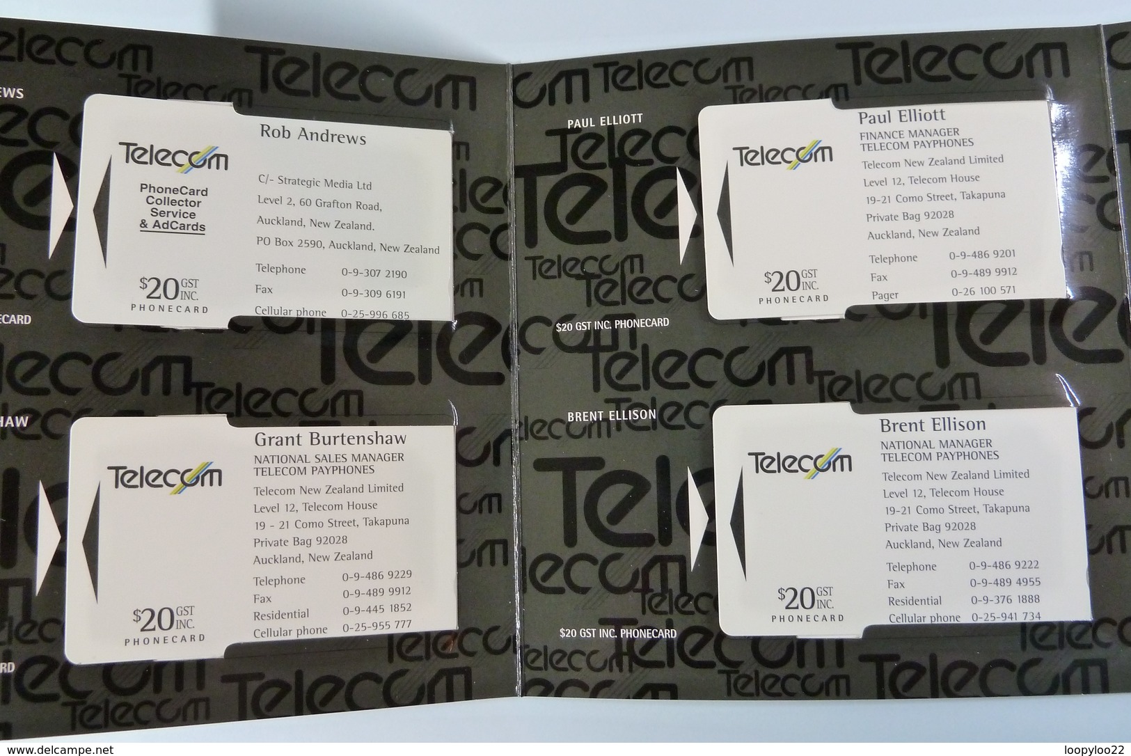 NEW ZEALAND - GPT Set Of 12 - 1994 Telecom Business Cards - 4000ex - NZ-CP-26 - MINT In Folder - Collector Pack - New Zealand