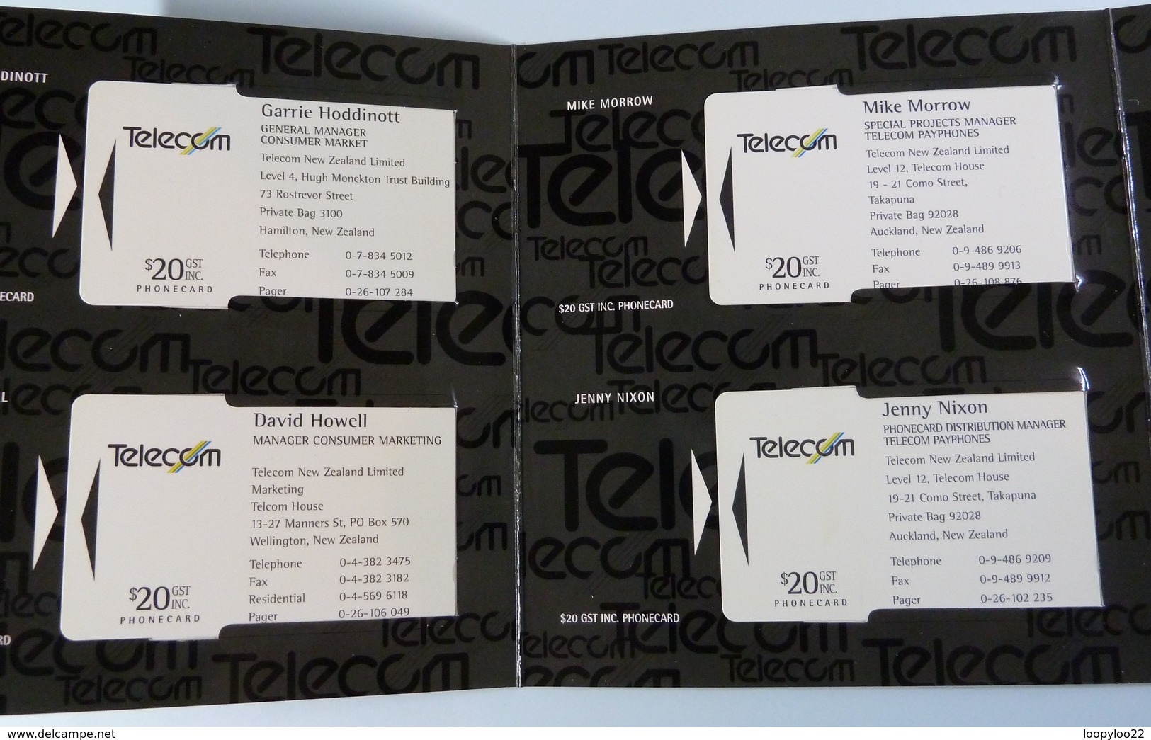 NEW ZEALAND - GPT Set Of 12 - 1994 Telecom Business Cards - 4000ex - NZ-CP-26 - MINT In Folder - Collector Pack - New Zealand