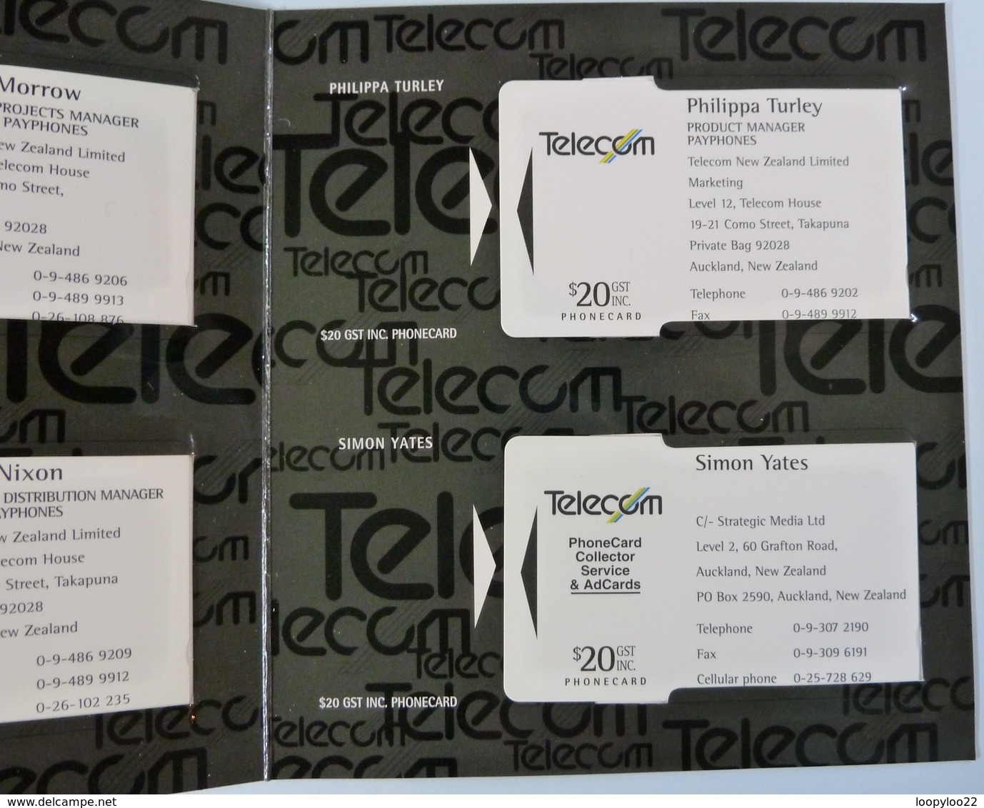 NEW ZEALAND - GPT Set Of 12 - 1994 Telecom Business Cards - 4000ex - NZ-CP-26 - MINT In Folder - Collector Pack - New Zealand