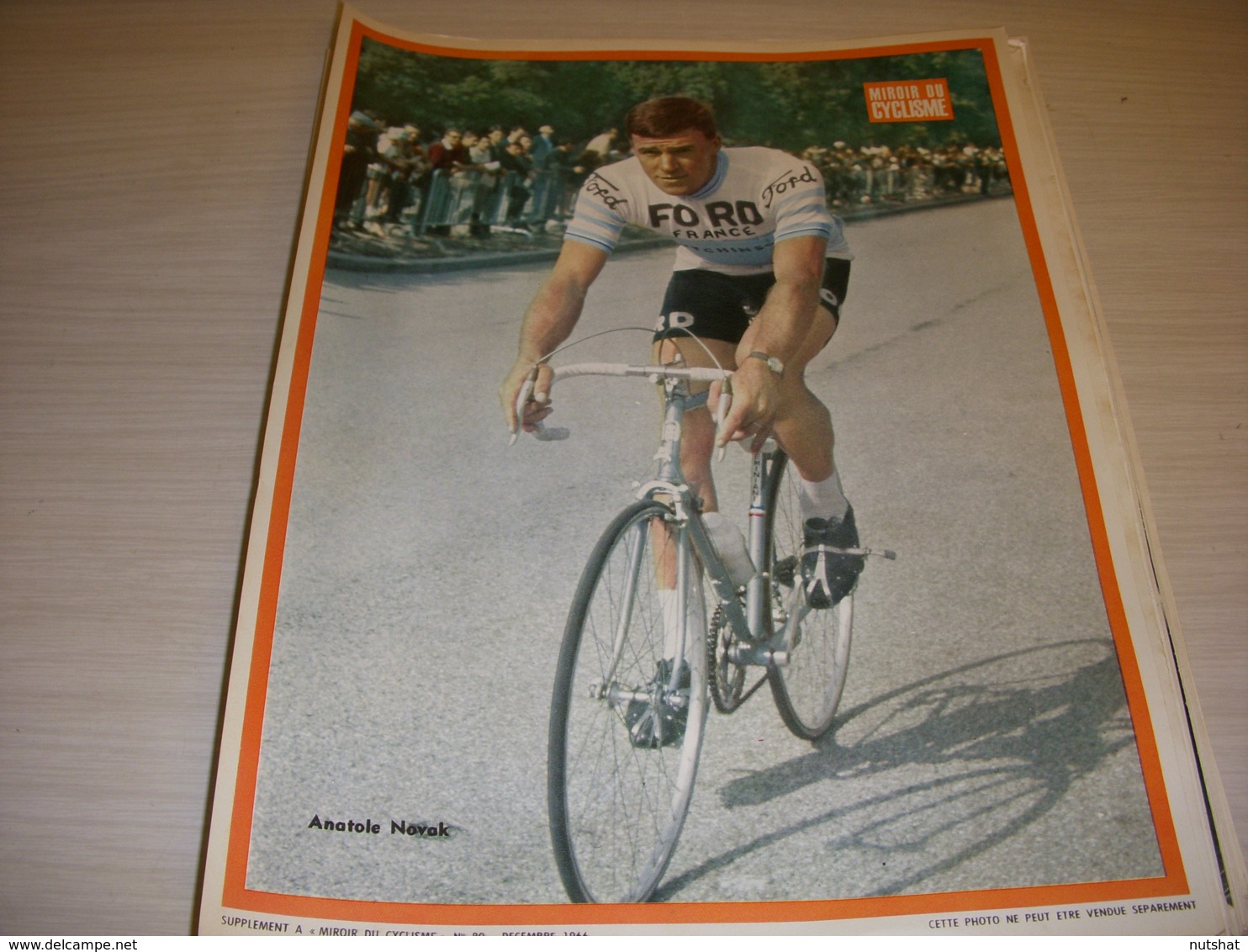 MIROIR Du CYCLISME ENCART MC080 Anatole NOVAK FORD FRANCE 1966 - Sport