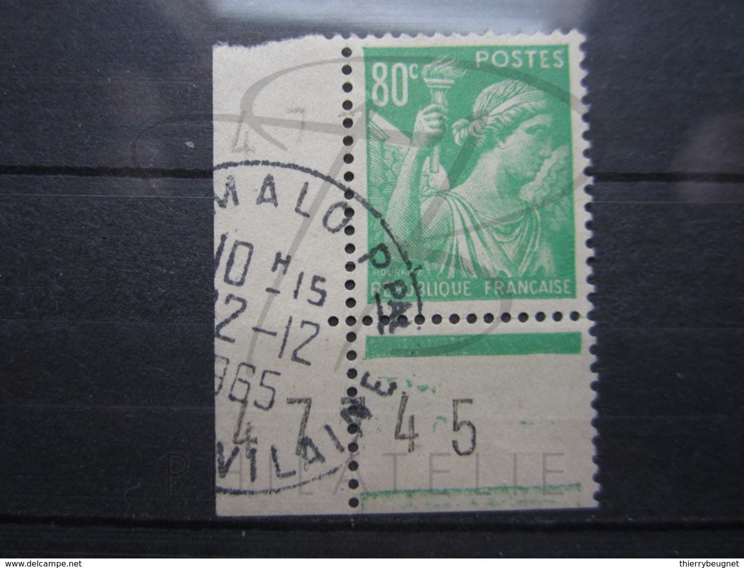 VEND BEAU TIMBRE DE FRANCE N° 649 + 2 BDF , CACHET " ST-MALO " !!! - 1939-44 Iris