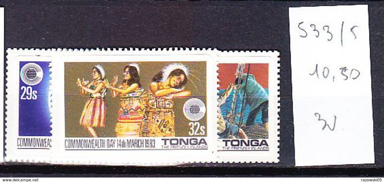 TIMBRE. .....................TONGA 533/535 - Tonga (1970-...)