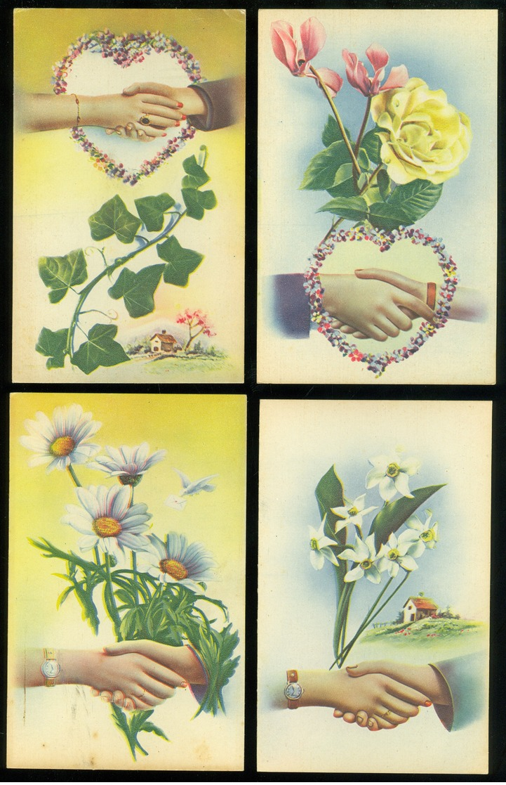 Beau Lot De 16 Cartes Postales De Fantaisie Mains  Main      Mooi Lot Van 16 Postkaarten Fantasie  Handen  Hand - 5 - 99 Cartes