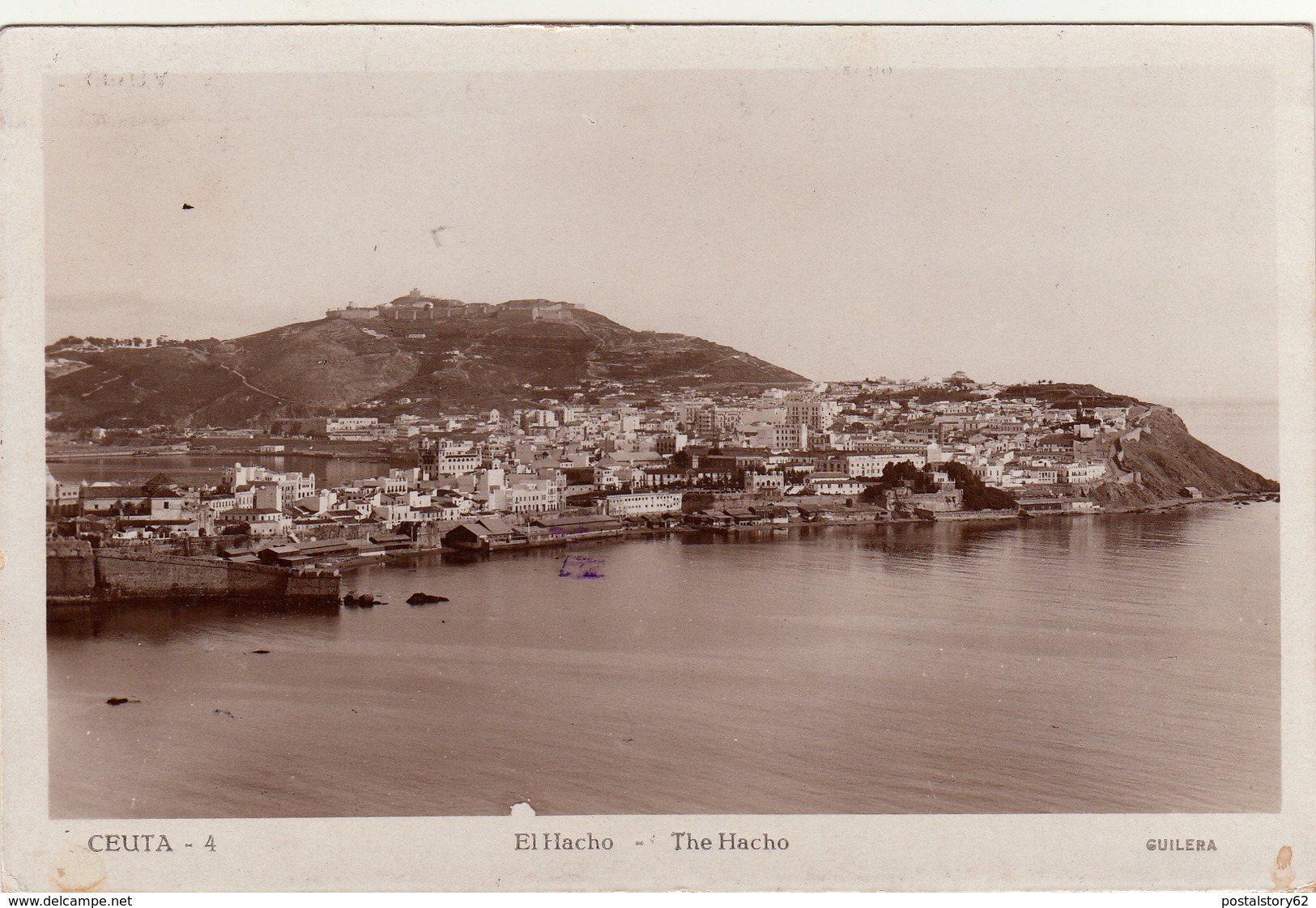 Ceuta, Spagna. Post Card Spedita A Trieste Durante La Guerra Civile Spagnola Con Censura Militare Di Malaga 1937 - Franchise Militaire