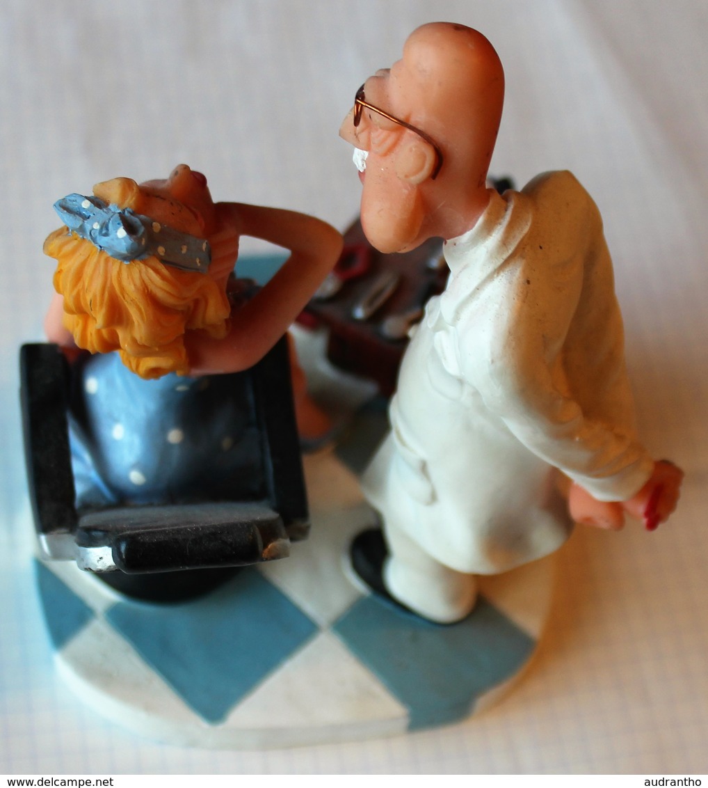 Rare Statuette En Résine Pin Up Profession Dentiste Humour - Other & Unclassified