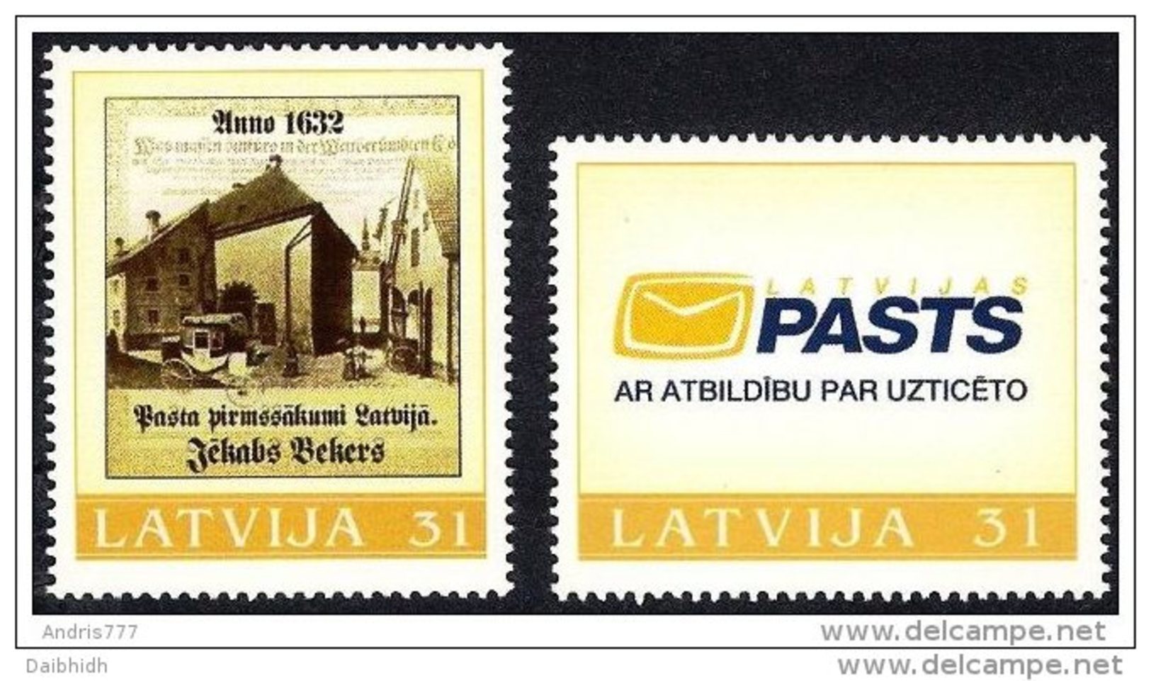 LATVIA 2006 Personalised Stamps Set Of 2 MNH / **.  Michel 676-77 - Letonia