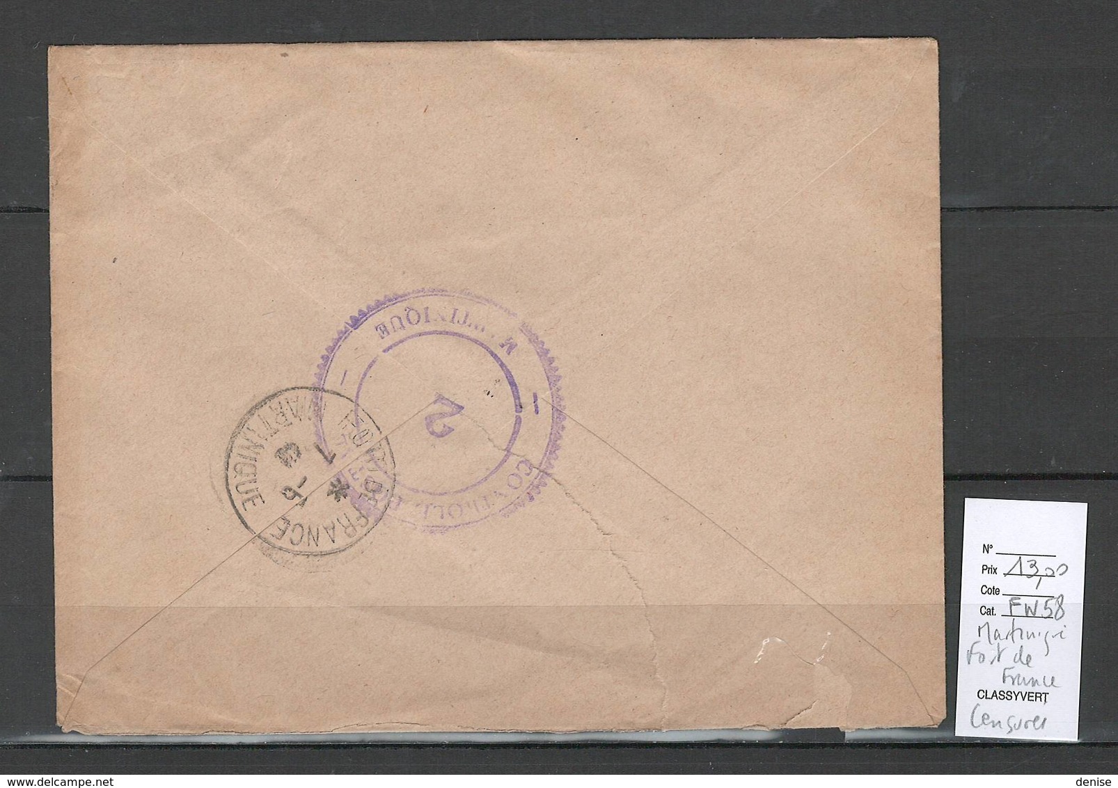 Martinique - Lettre De Fort De France - 1940 - CENSUREE - Covers & Documents