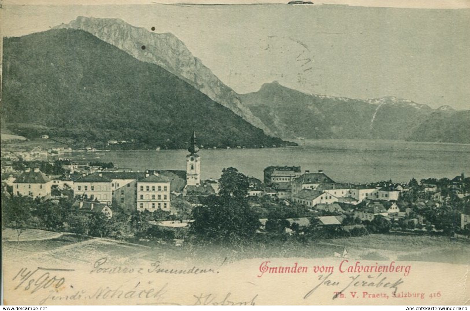 005685  Gmunden Vom Calvarienberg  1900 - Gmunden