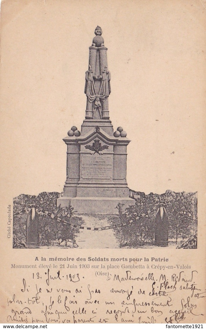 CREPY EN VALOIS  MONUMENT AUX MORTS (dil416) - Crepy En Valois