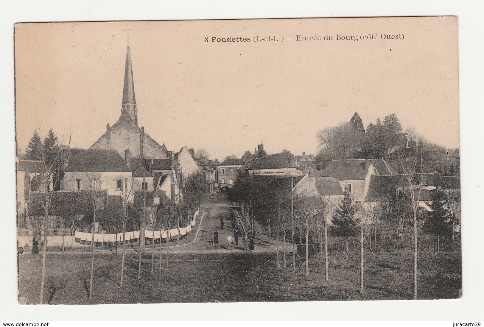 Fondettes.37.Indre Et Loire.Entrée Du Bourg (côté Ouest).1926 - Fondettes