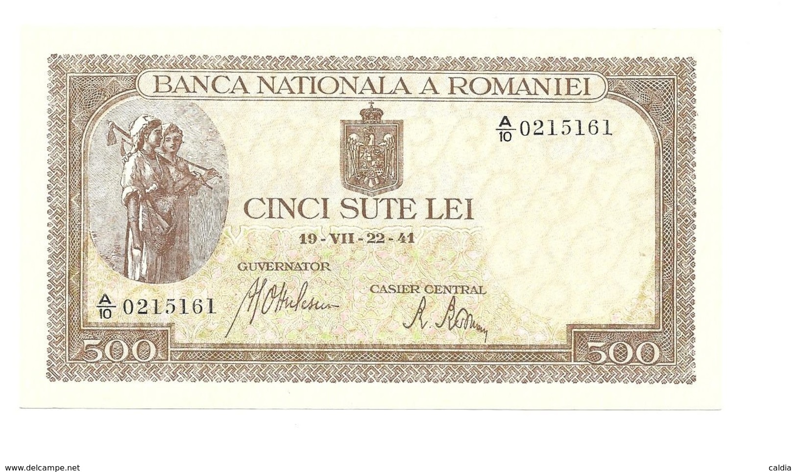 Roumanie Romania Rumänien 500 Lei " 22 - 07 - 1941 " AUNC/UNC # 3 - Roumanie