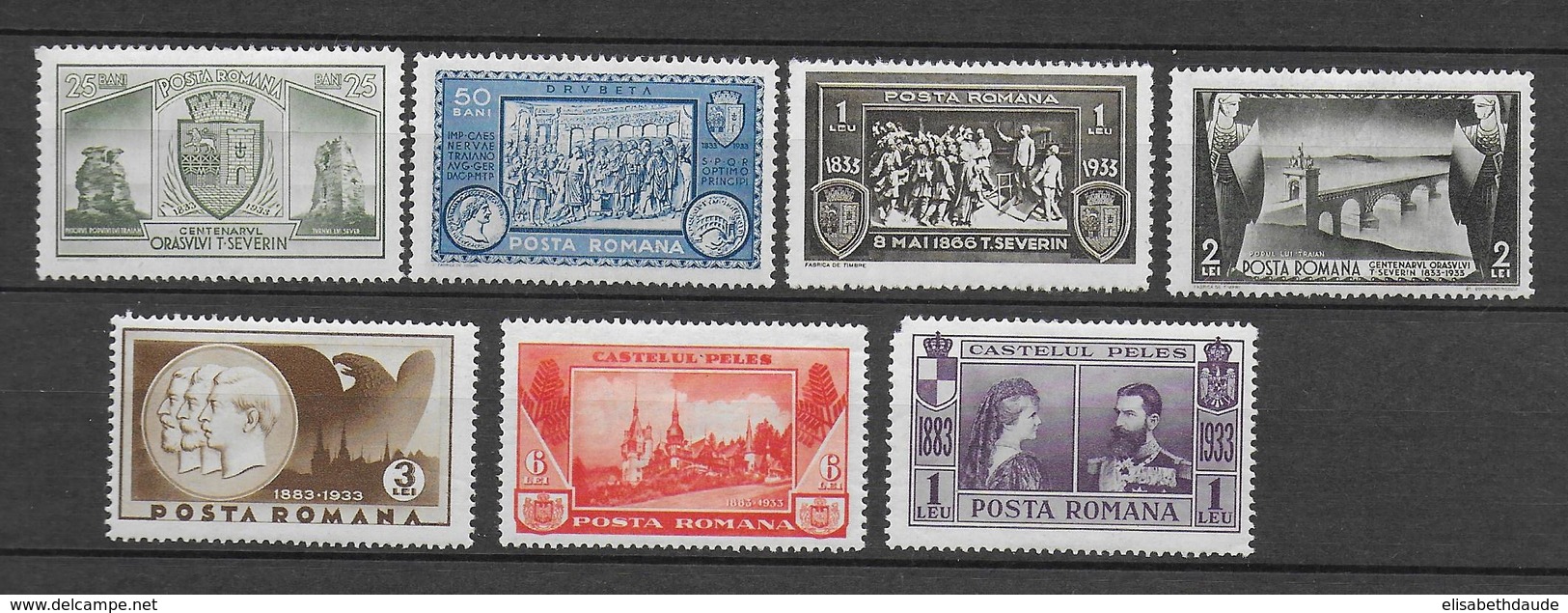 ROUMANIE - 1933 ANNEE COMPLETE - YVERT 461/467 ** MNH - COTE = 25 EUR. - - Ungebraucht