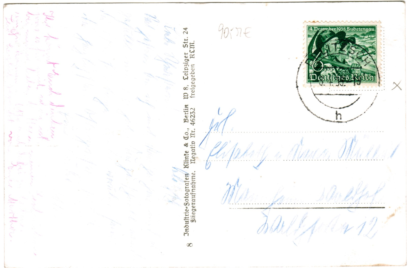Dt. Reich 684 Y EF Portogenau Auf Foto- Ansichts- Postkarte V. Delitzsch 1939 - Briefe U. Dokumente