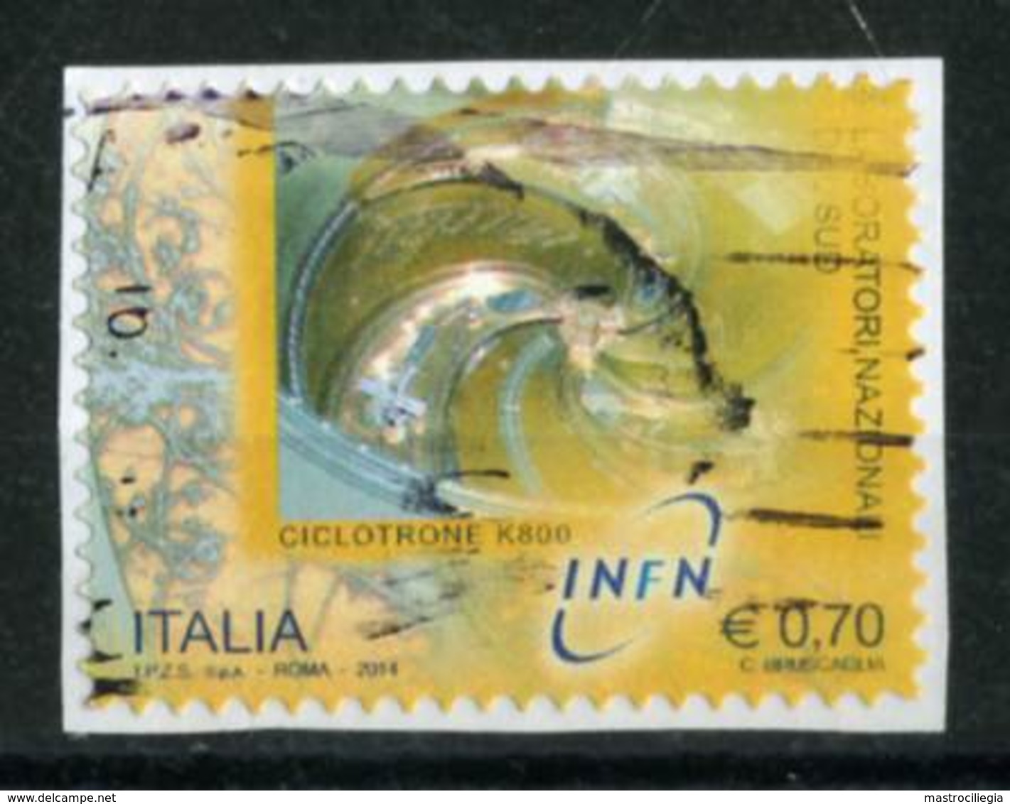 ITALIA 2014  Selezione Di 11 Francobolli Usati Su Frammento - 2011-20: Usati