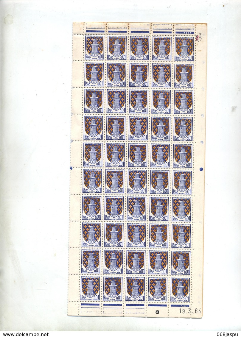 Planche Plie Collé Niort Coin Daté 1964 - 1960-1969