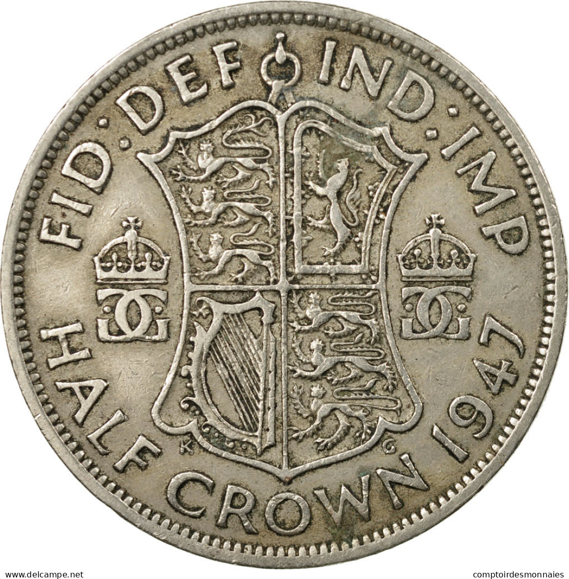 Monnaie, Grande-Bretagne, George VI, 1/2 Crown, 1948, TTB, Copper-nickel, KM:866 - L. 1 Crown