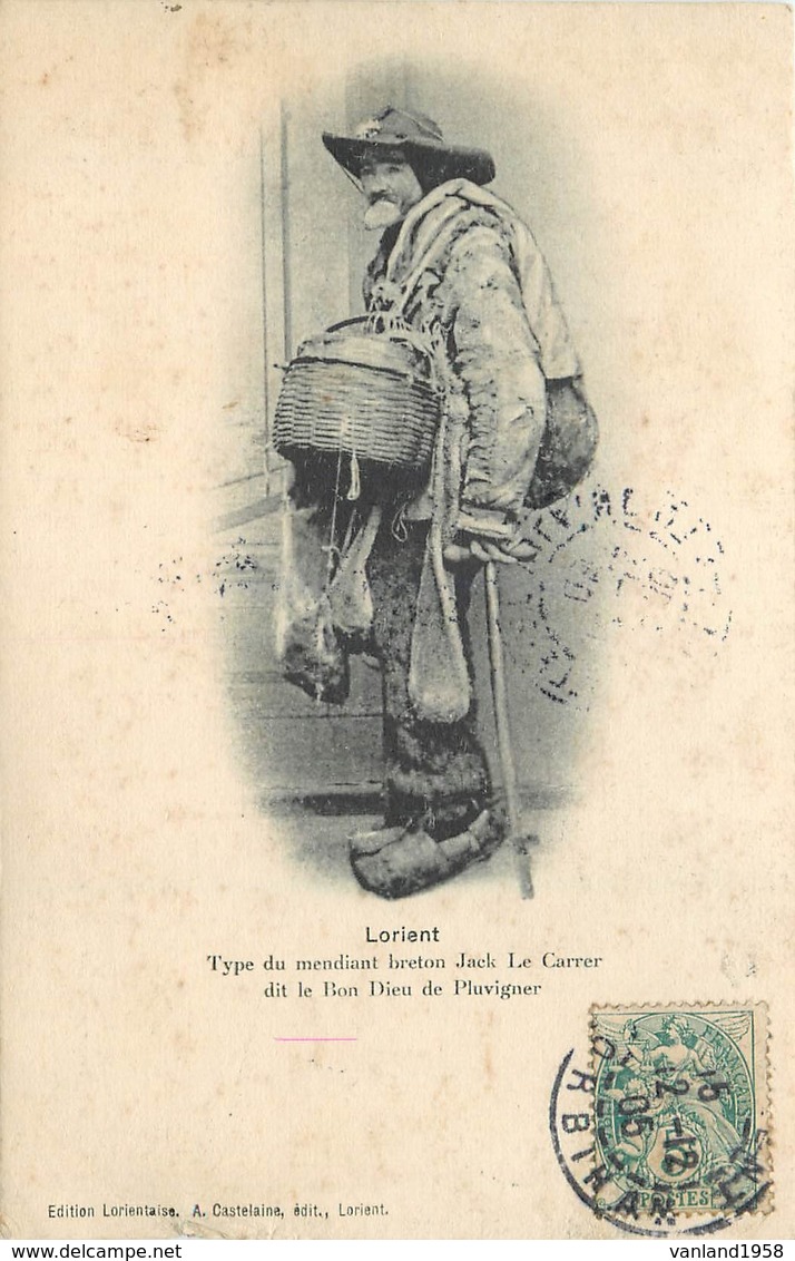 LORIENT -type De Mendiant Breton Jack Le Carrer Dit Le Bon Dieu De Pluvigner (état) - Lorient