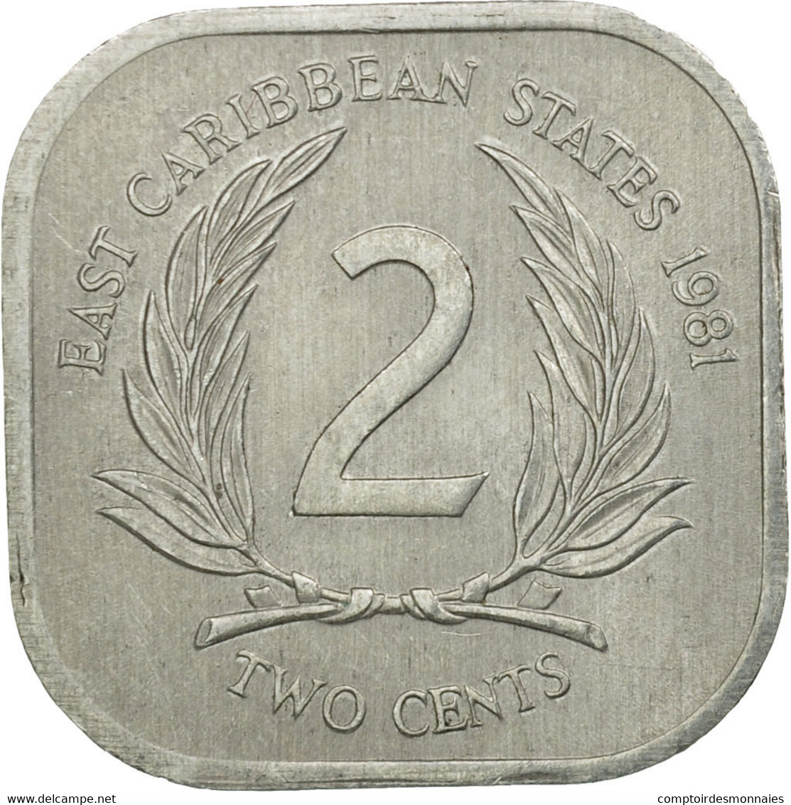 Monnaie, Etats Des Caraibes Orientales, Elizabeth II, 2 Cents, 1981, TTB - Caribe Oriental (Estados Del)