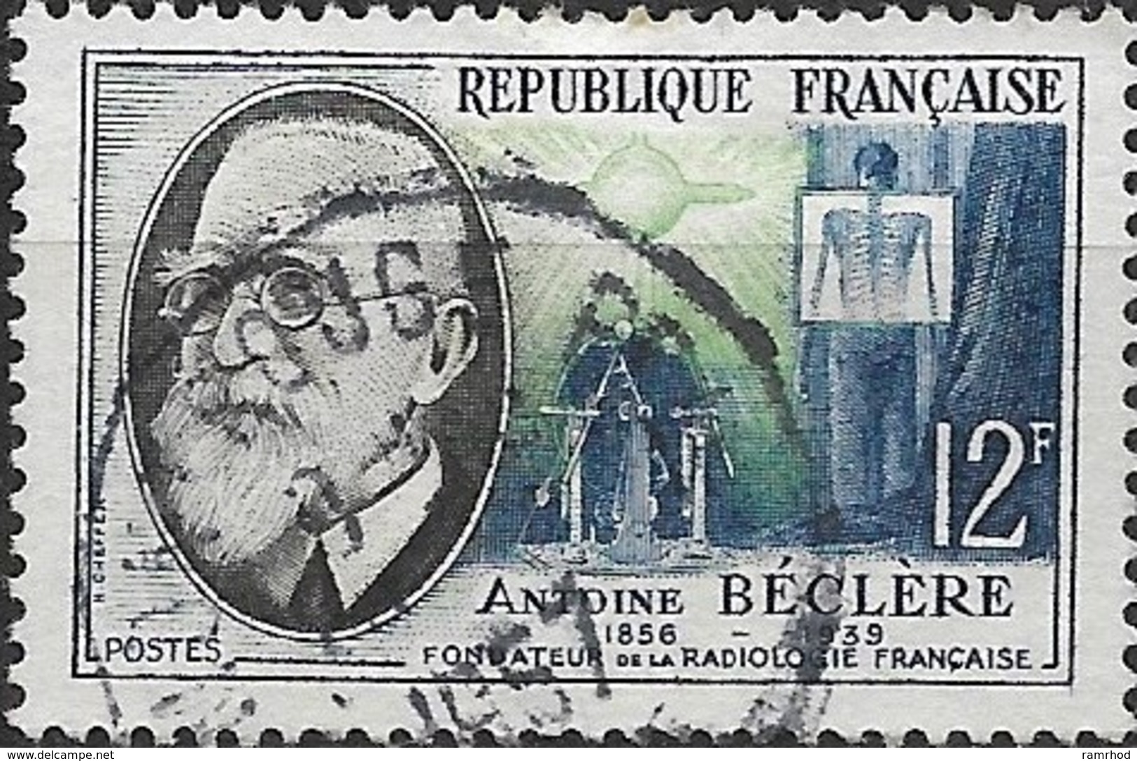 FRANCE 1957 French Inventors -- 12f. Beclere (radiology) FU - Oblitérés