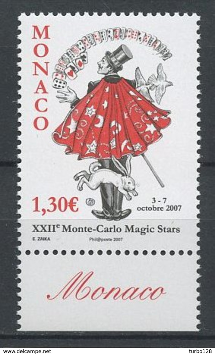 MONACO 2007 N° 2598 ** Neuf MNH Superbe C 3.90 € Prestidigitation Animaux Oiseau Colombe Lapin Magic Stars Magicien - Unused Stamps