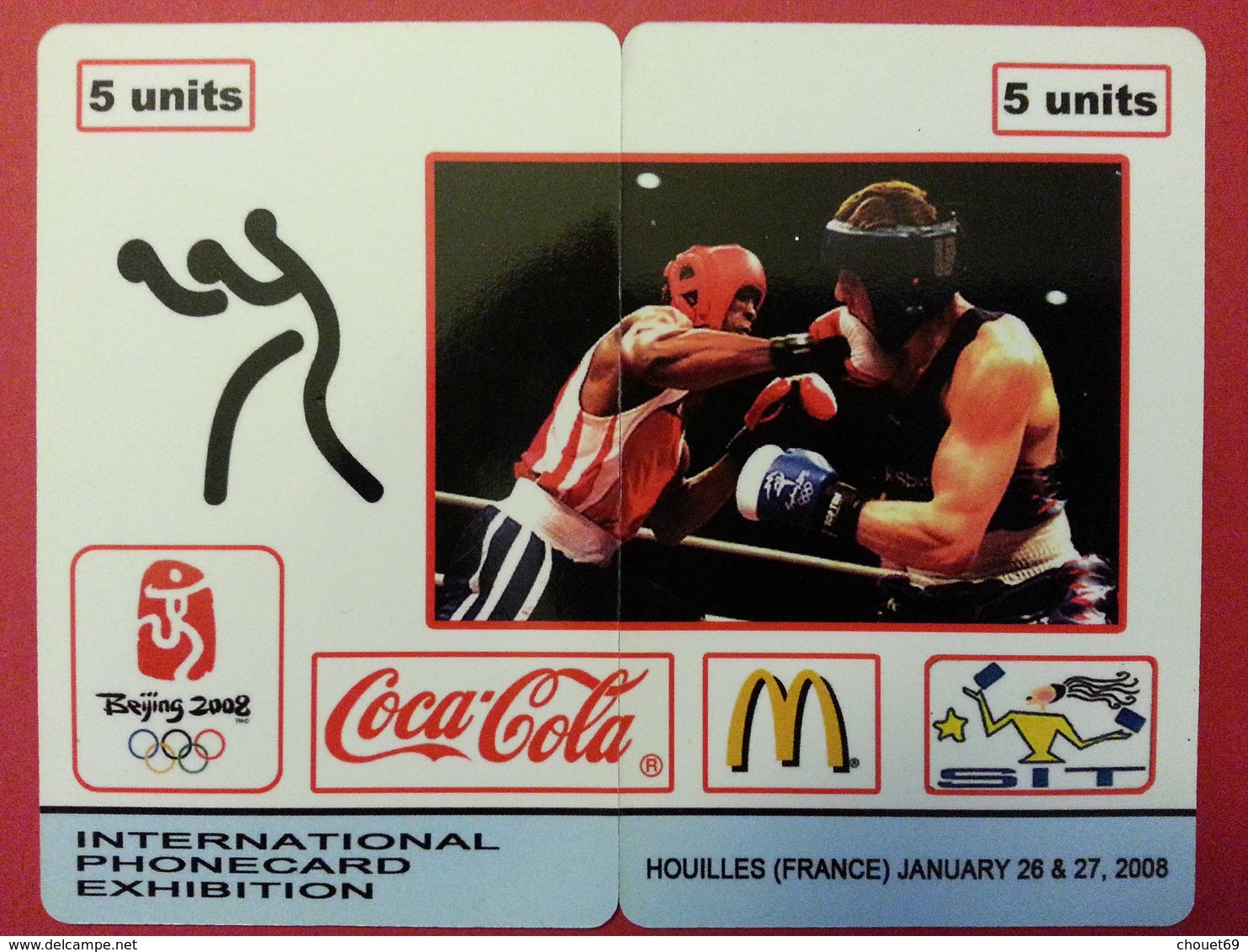 SIT 2008 Houilles 2 Cards Puzzle JO Coca Cola Mc Donalds Boxe 100 Exemplaires Willcom - Israel