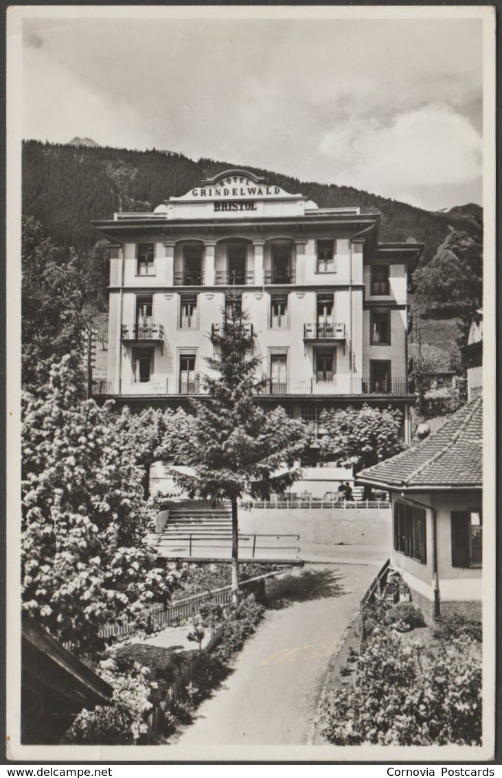 Hotel Bristol, Grindelwald, Bern, 1947 - Schudel Foto-AK - Bern