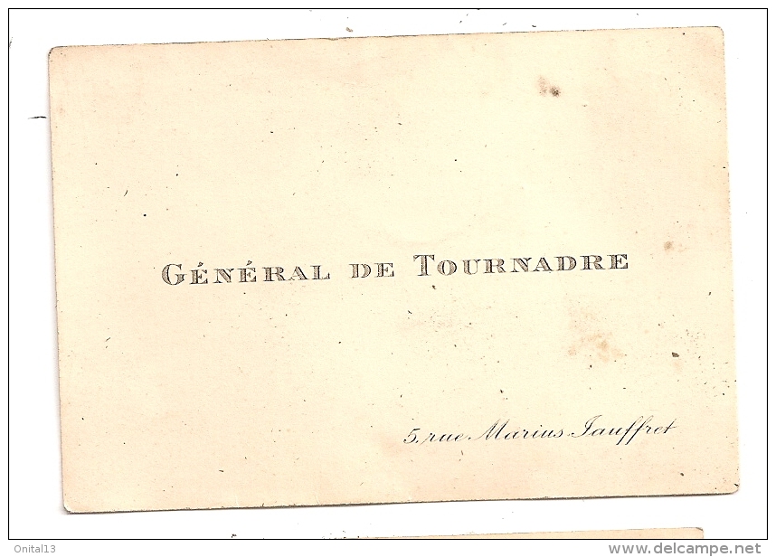 GENERAL DE TOURNADRE   B390 - Visitenkarten