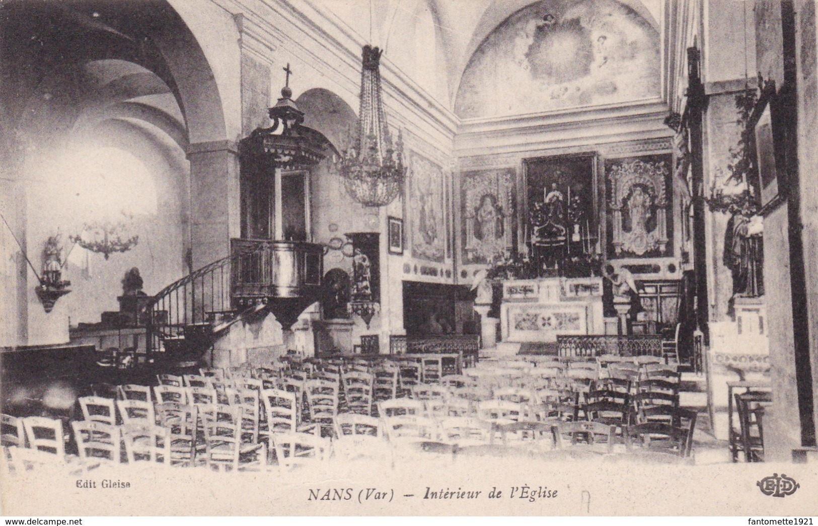 NANS LES PINS INTERIEUR DE L'EGLISE (dil54) - Nans-les-Pins