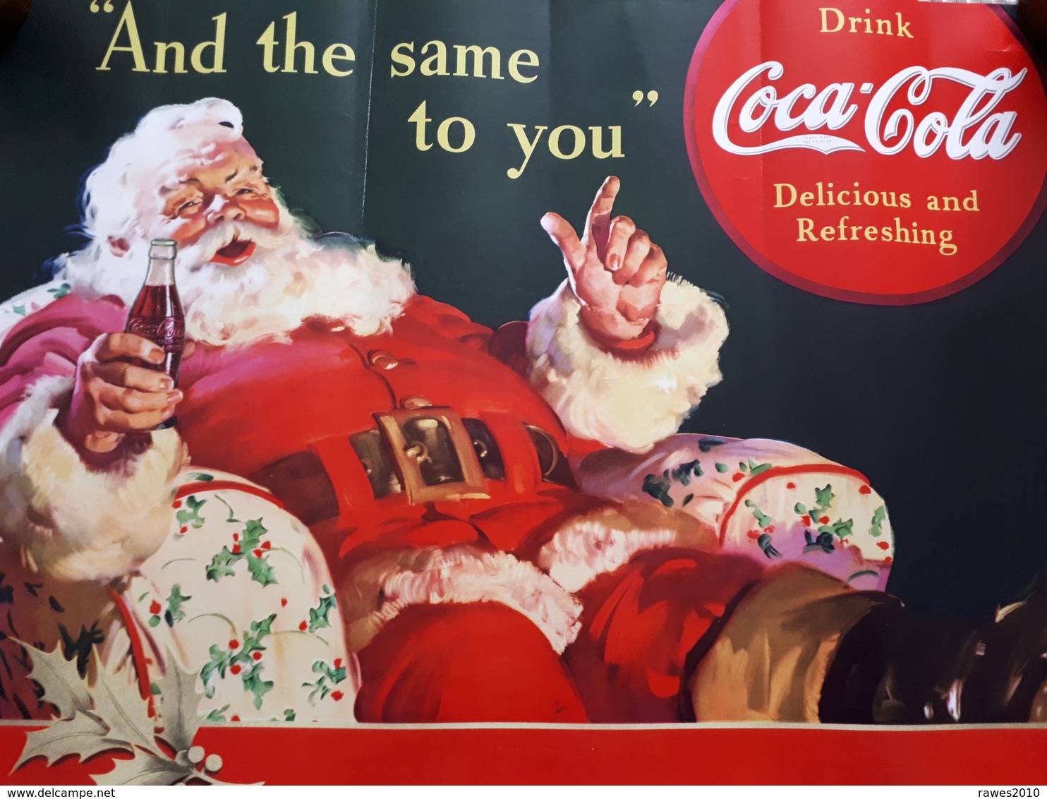 Coca Cola Plakat Werbung Weihnachten Weihnachtsmann - Afiches Publicitarios