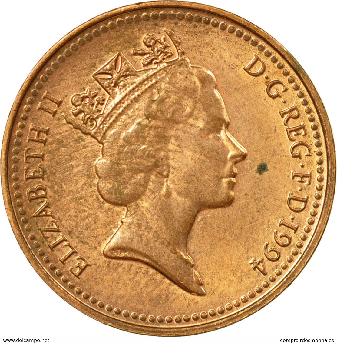 Monnaie, Grande-Bretagne, Elizabeth II, Penny, 1994, TB+, Copper Plated Steel - 1 Penny & 1 New Penny