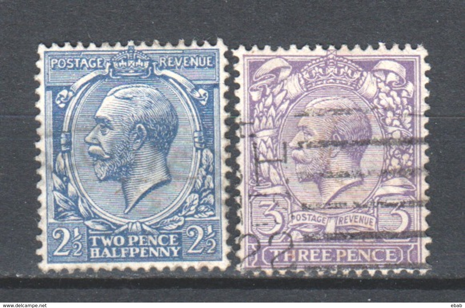 Great Britain 1912 Mi 131-132b Canceled - Used Stamps