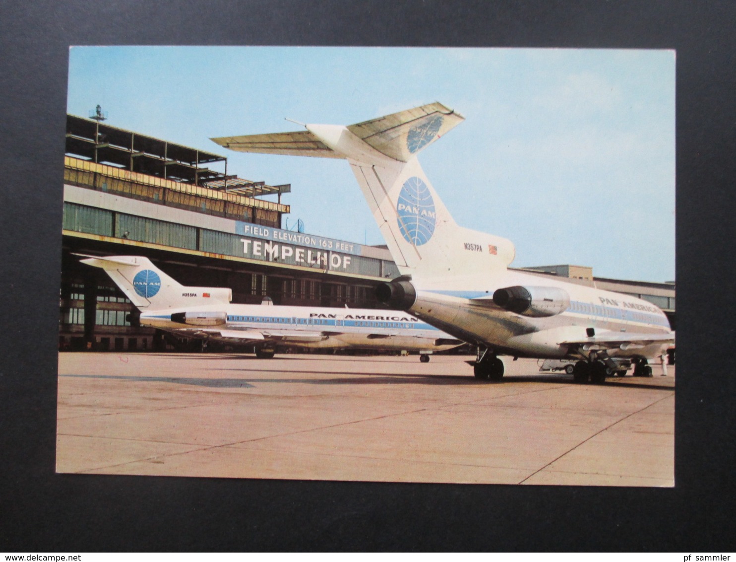 2 Echtfoto AK 1960er Jahre Supercargo Boeing 707 / 330 C Und Berlin Flughafen Tempelhof Pan America - 1946-....: Moderne